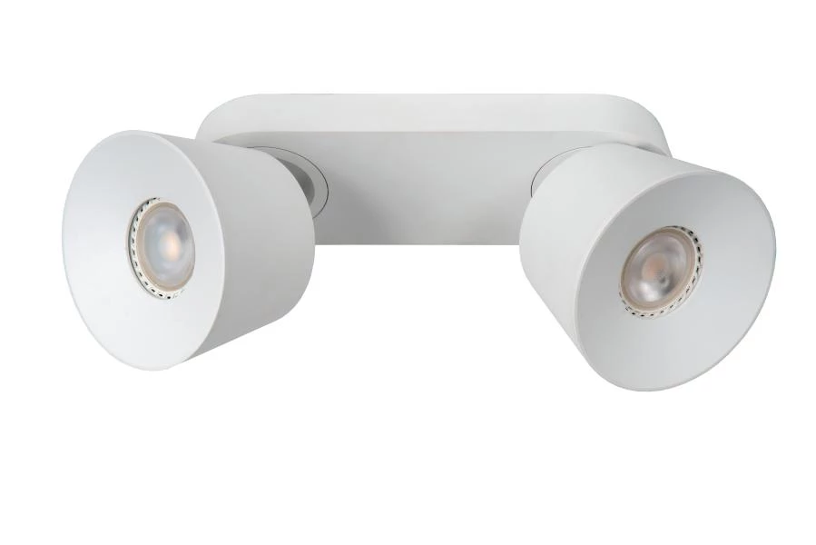 Lucide TRIGONO - Ceiling spotlight - 2xGU10 - White - turned off